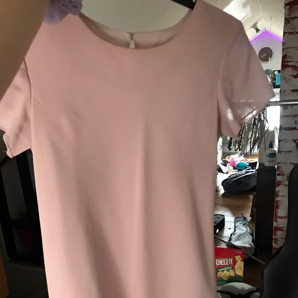small fitting light pink dress